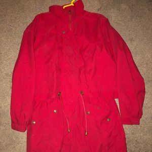 Long hoodless parka